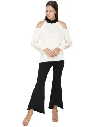 Drop Shoulder White Top