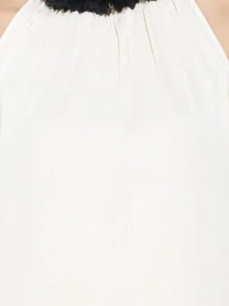 Drop Shoulder White Top