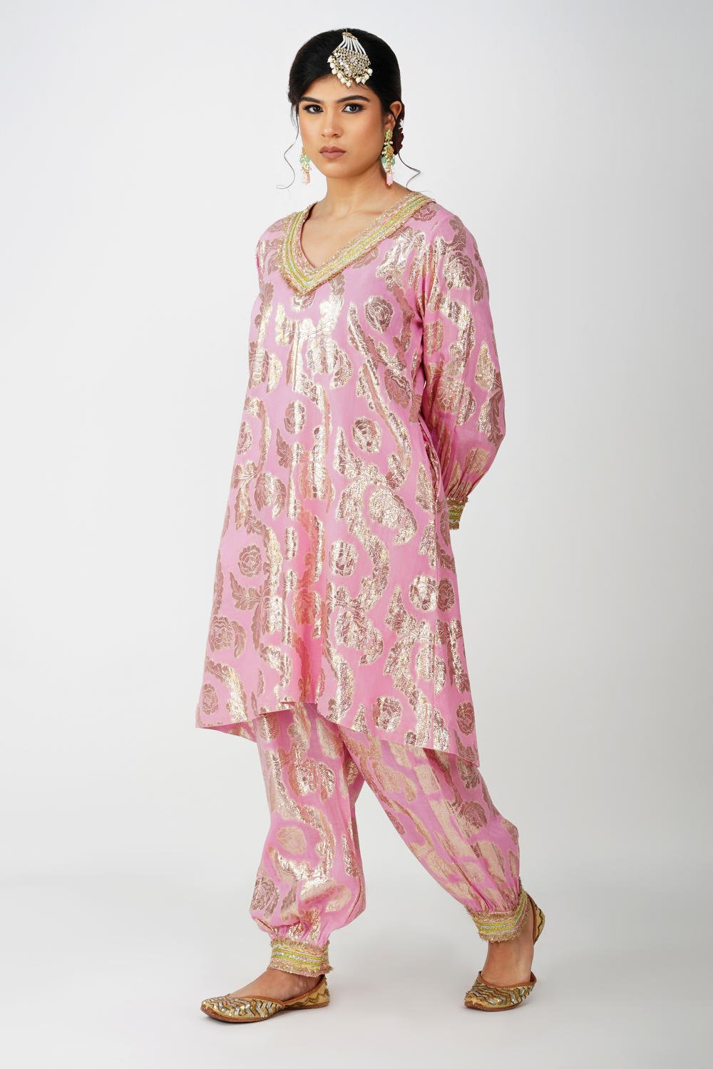 Princess Pink Jacquard Ensemble Suit (Set of 2)