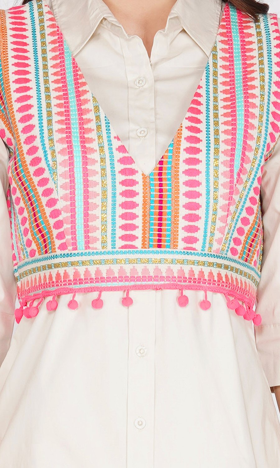 Beige Shirt Dress