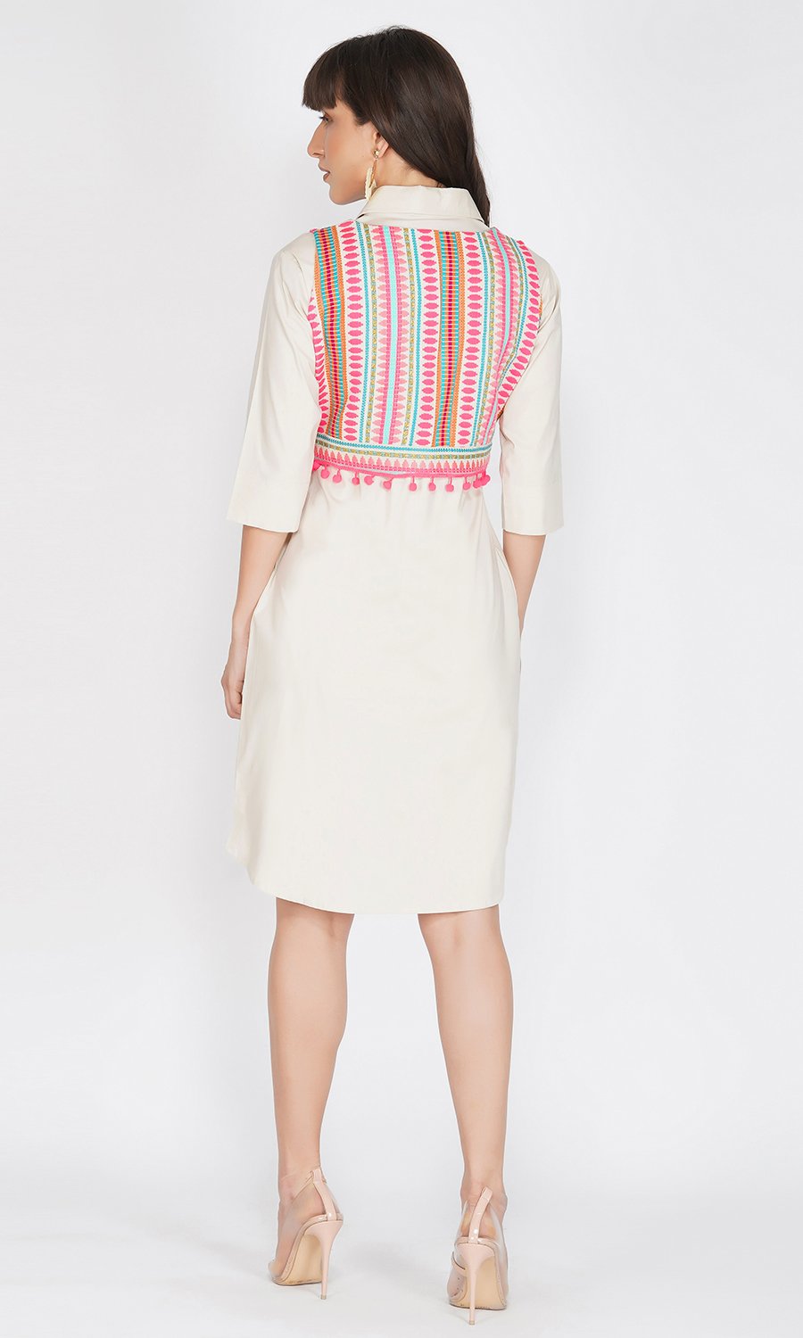 Beige Shirt Dress