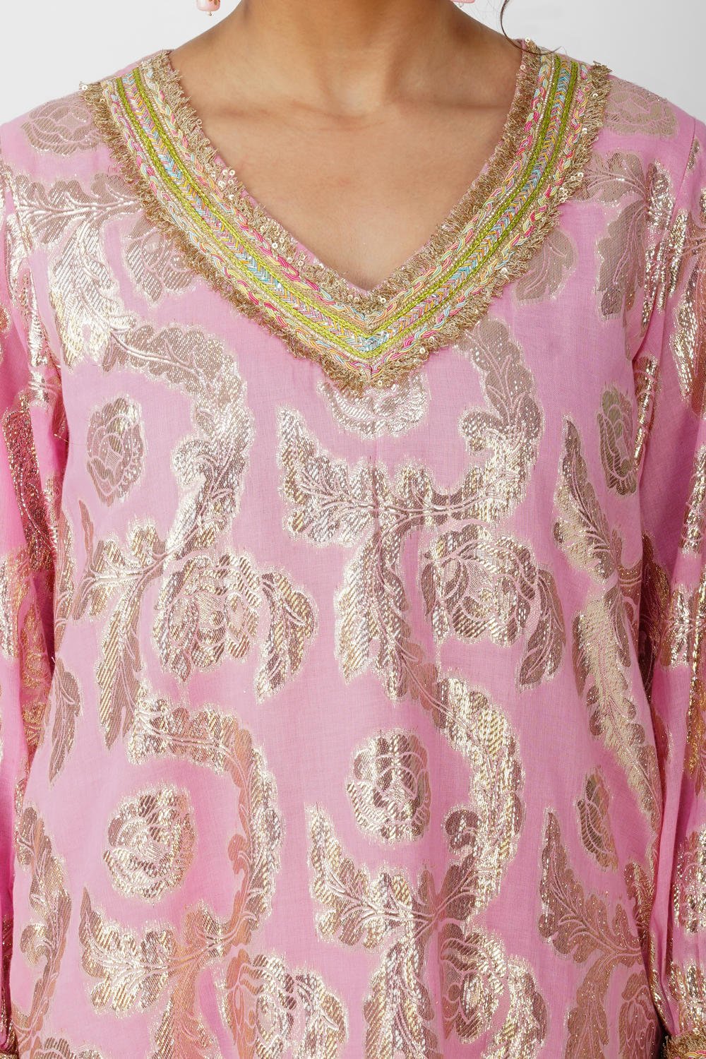 Princess Pink Jacquard Ensemble Suit (Set of 2)