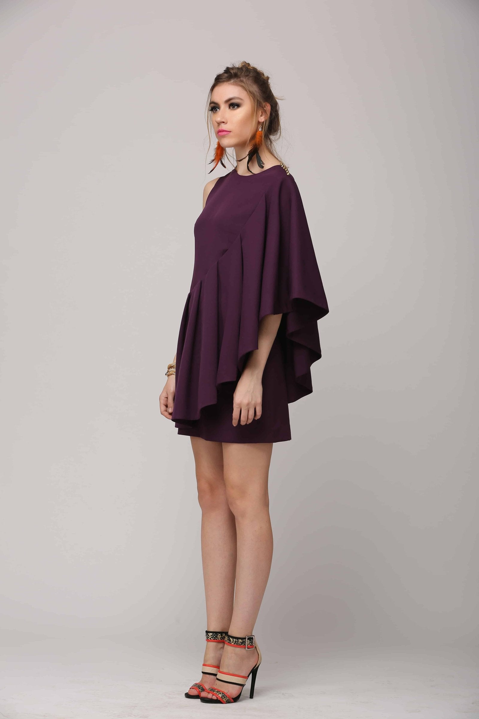 Bias Cut Frill Dress