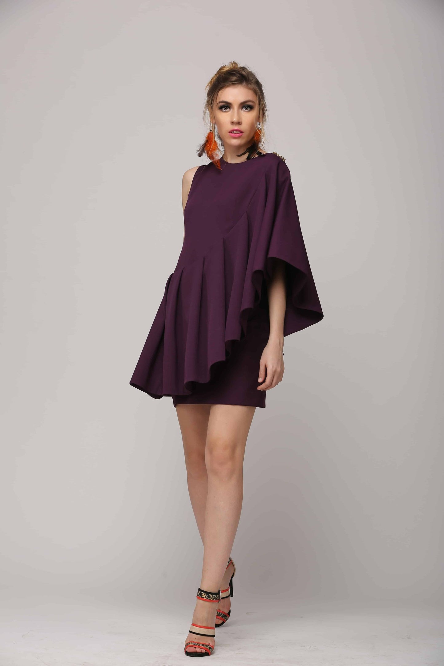 Bias Cut Frill Dress