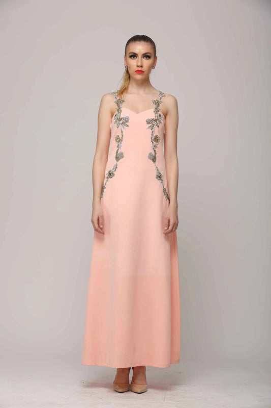 SAI 112 Glamorous Peach Gown