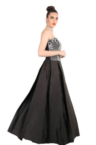 Bustier Pleated Gown