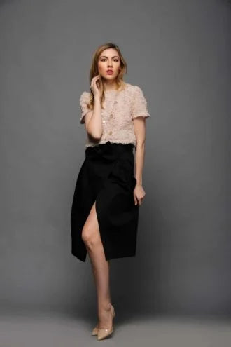 Black Slit Skirt