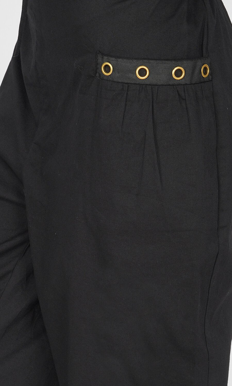 Kovet Black Front Zip Crop Top