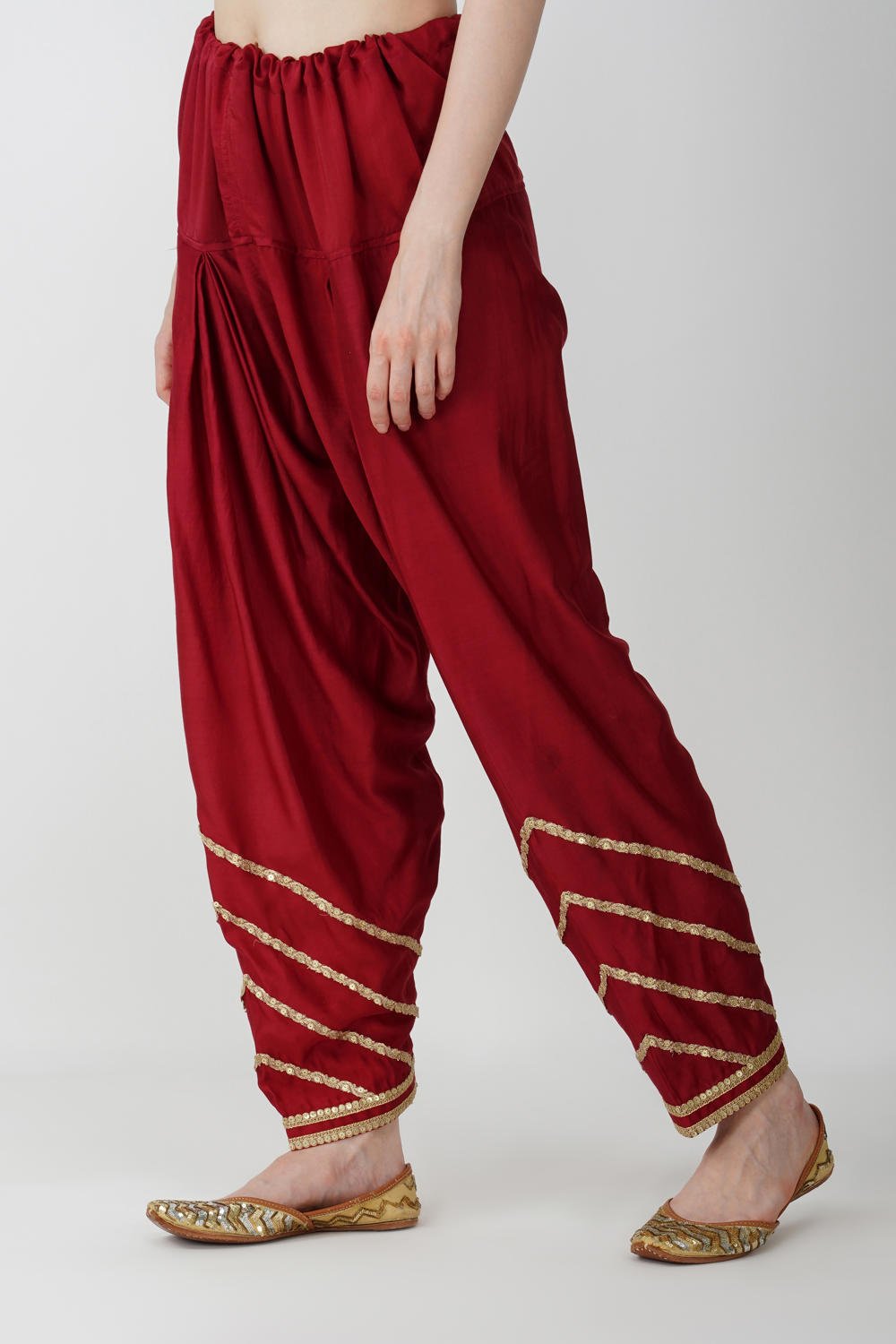 Mahroon-Rustic Charm Frock-Style Anarkali Suit Set