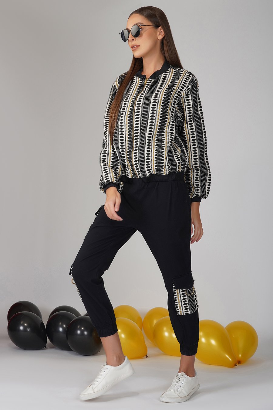 Monochrome Bomber Jacket