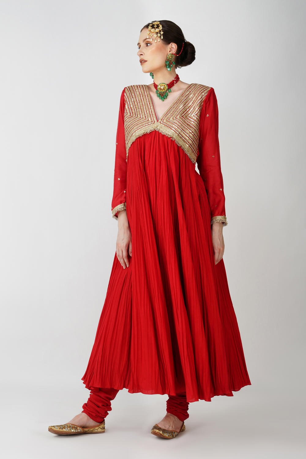 Scarlet Heritage Anarkali Set