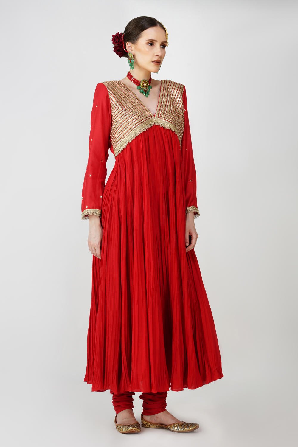 Scarlet Heritage Anarkali Set