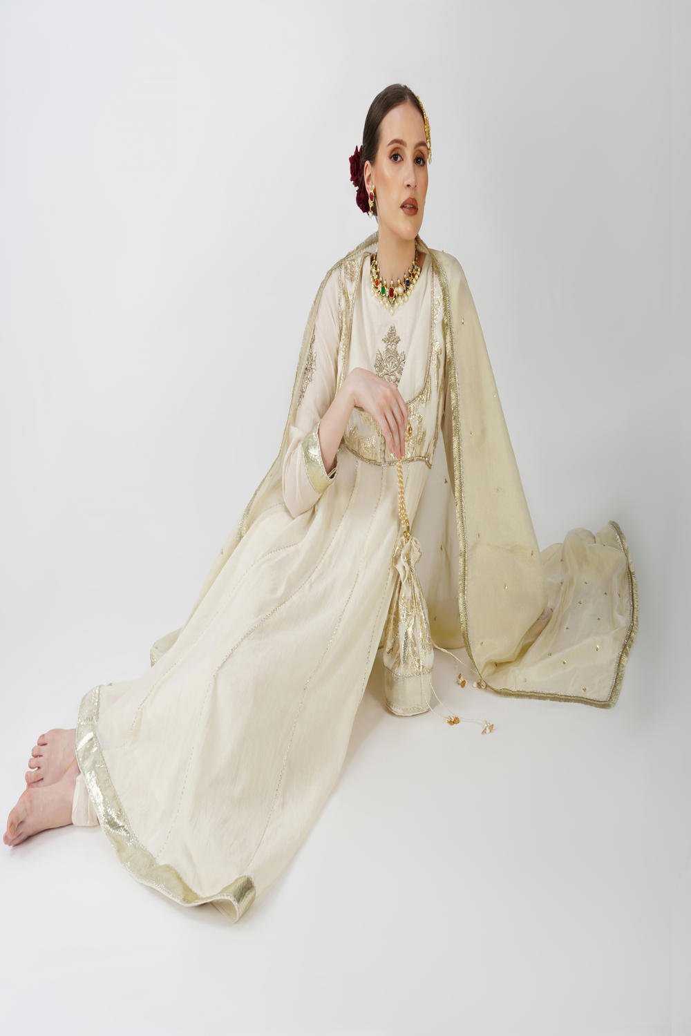 Begum Embroided Anarkali Kurta Set