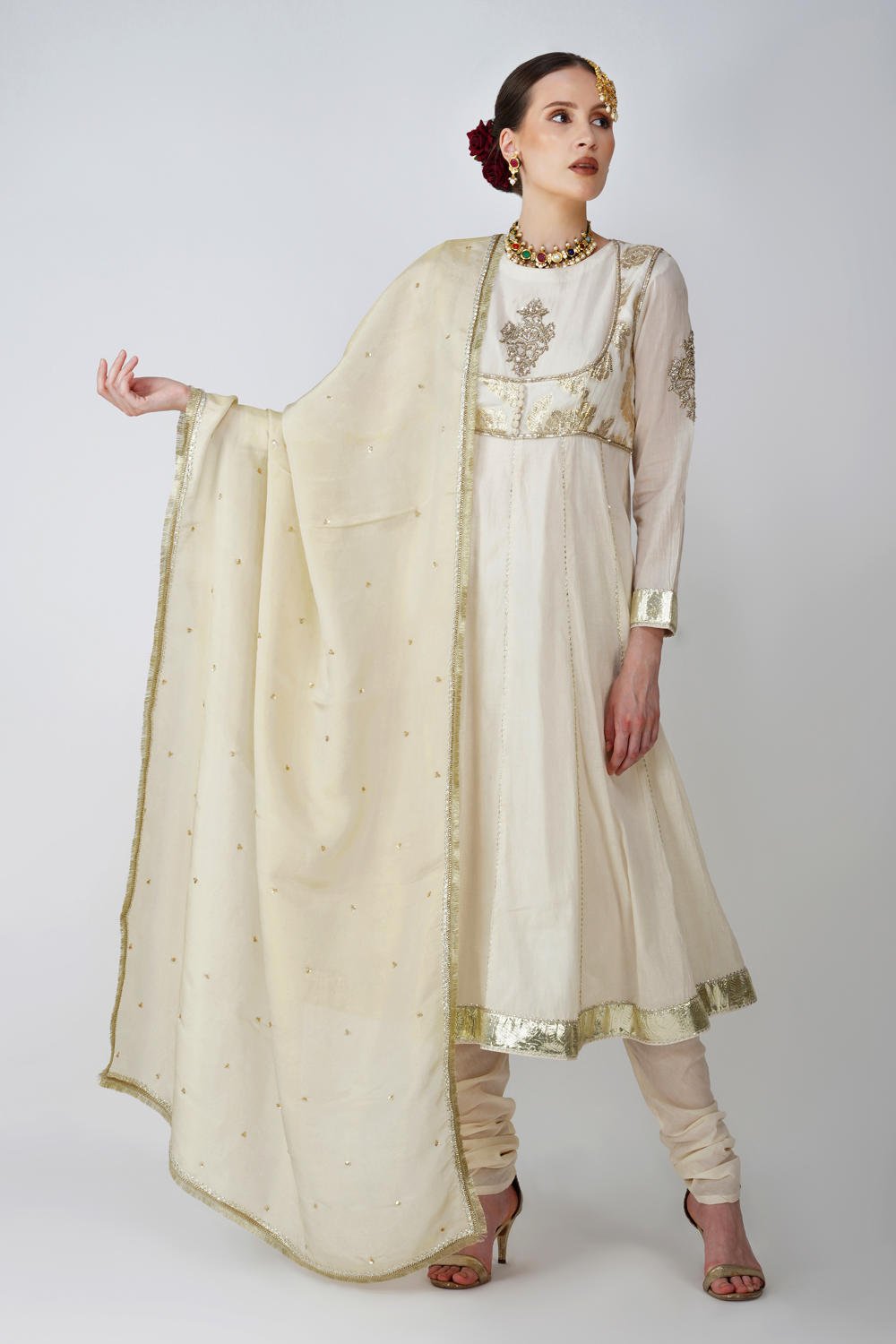 Begum Embroided Anarkali Kurta Set