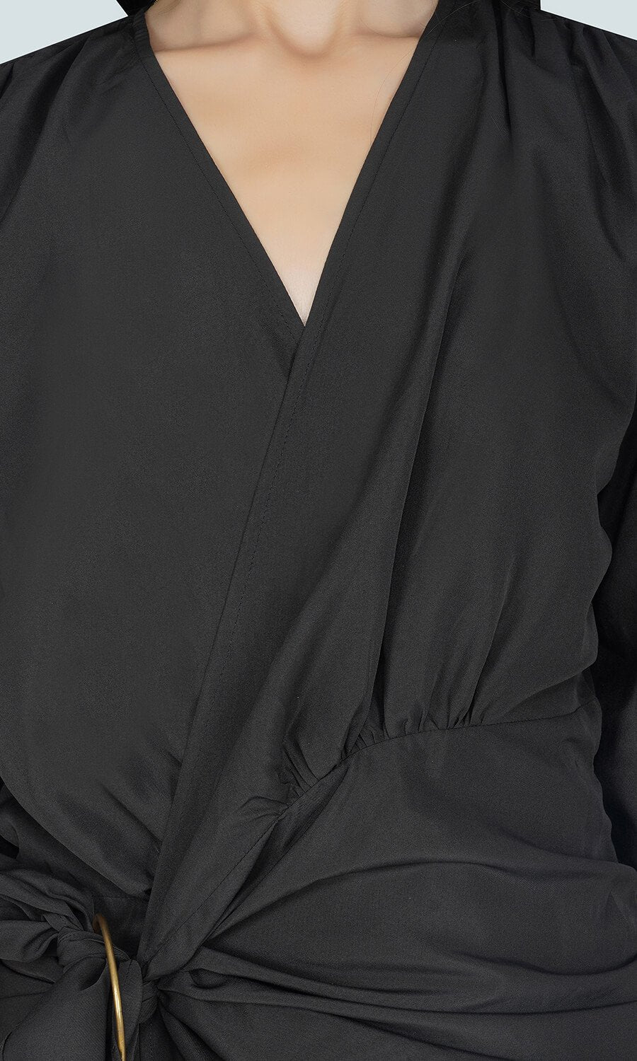 Kovet Black Wrap-Around Dress