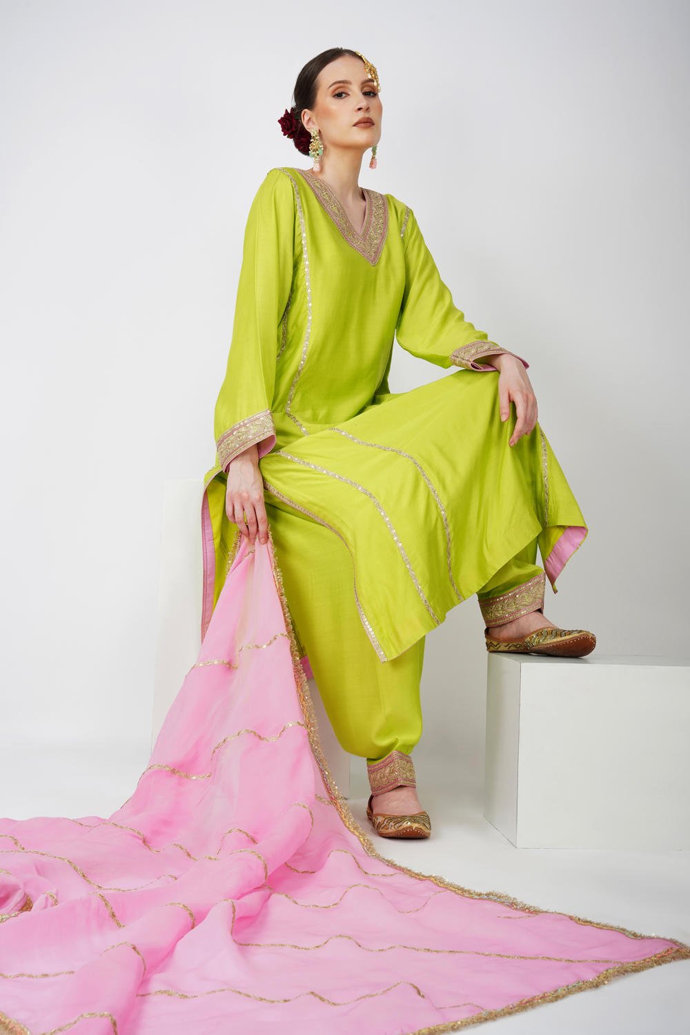 Zesty Lime Green Heritage Suit Set