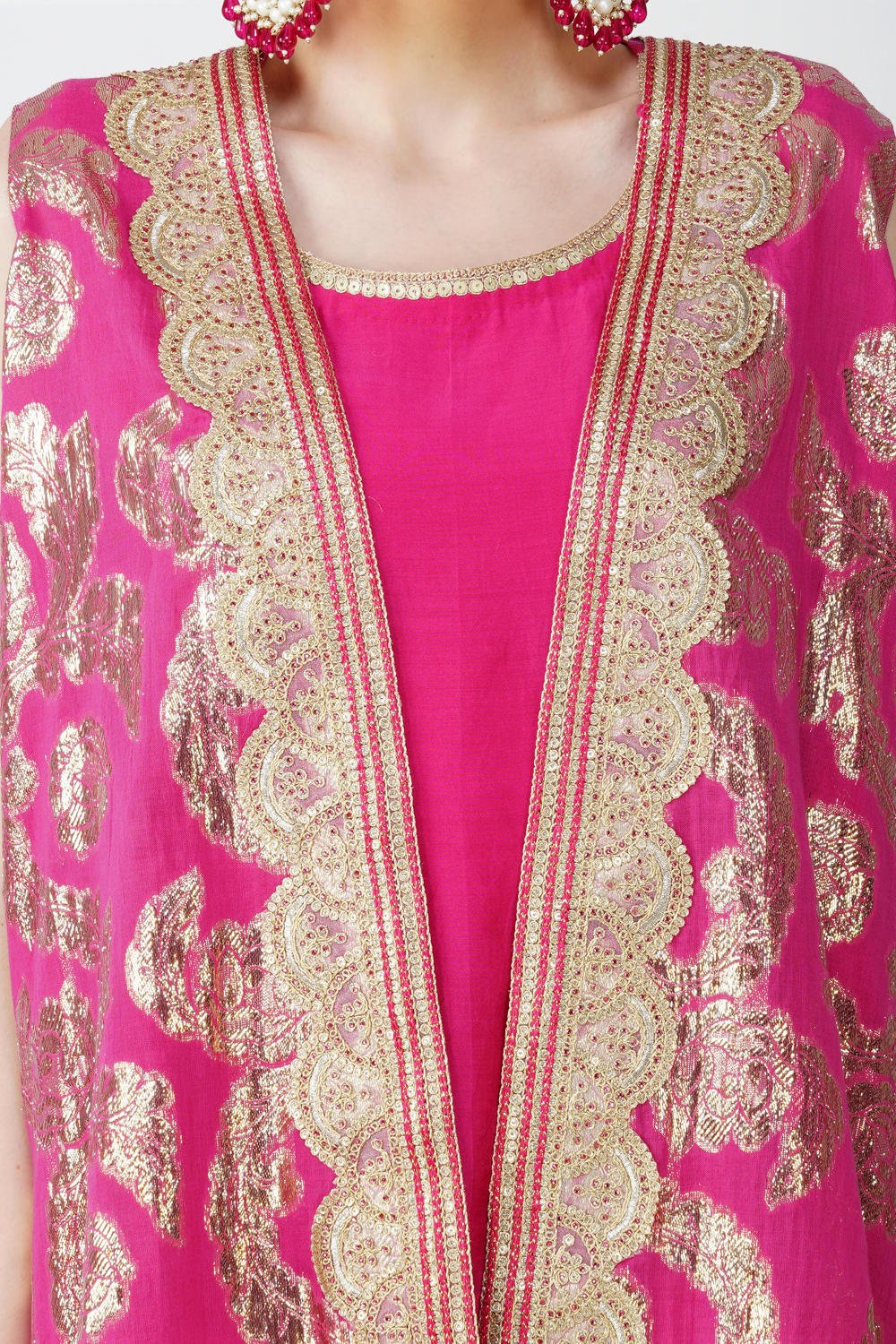 Regal Fuschia Cape Ensemble (Set of 3)