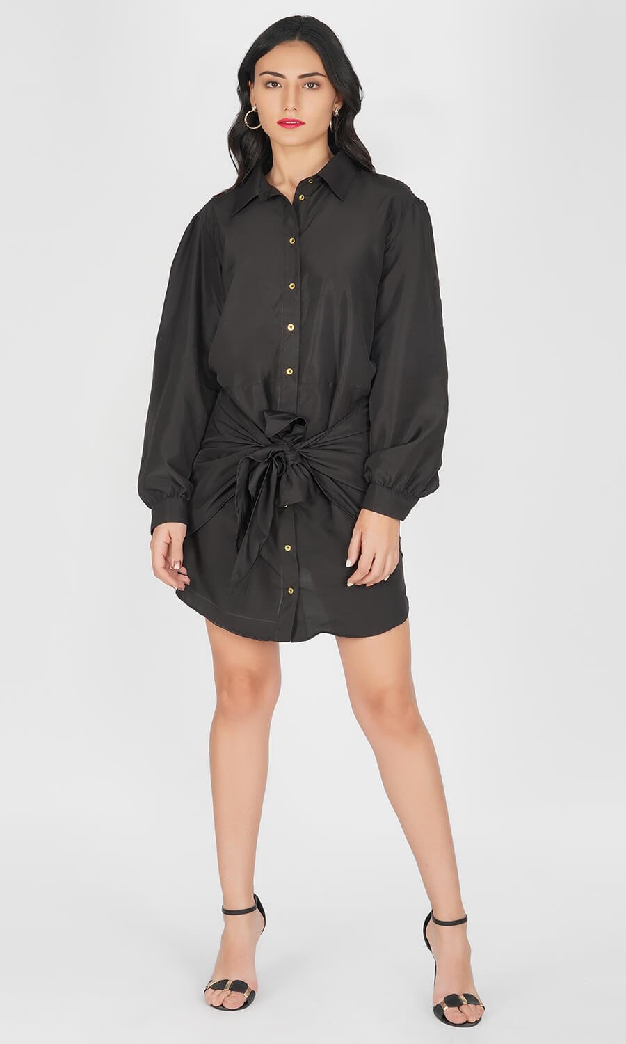 Kovet Black Shirt Dress