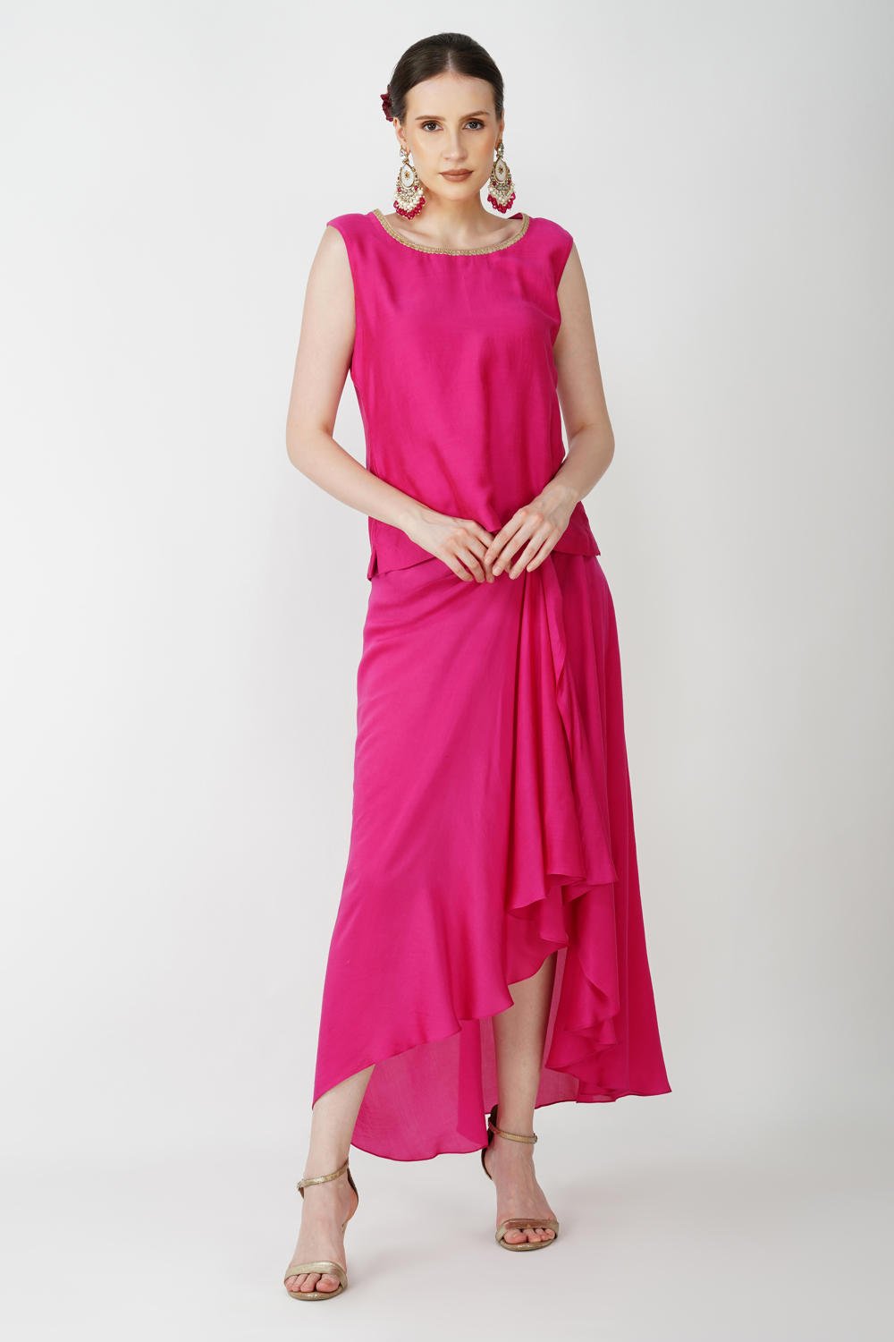 Regal Fuschia Cape Ensemble (Set of 3)