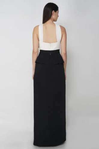 Cross Halter Neck Slit Dress