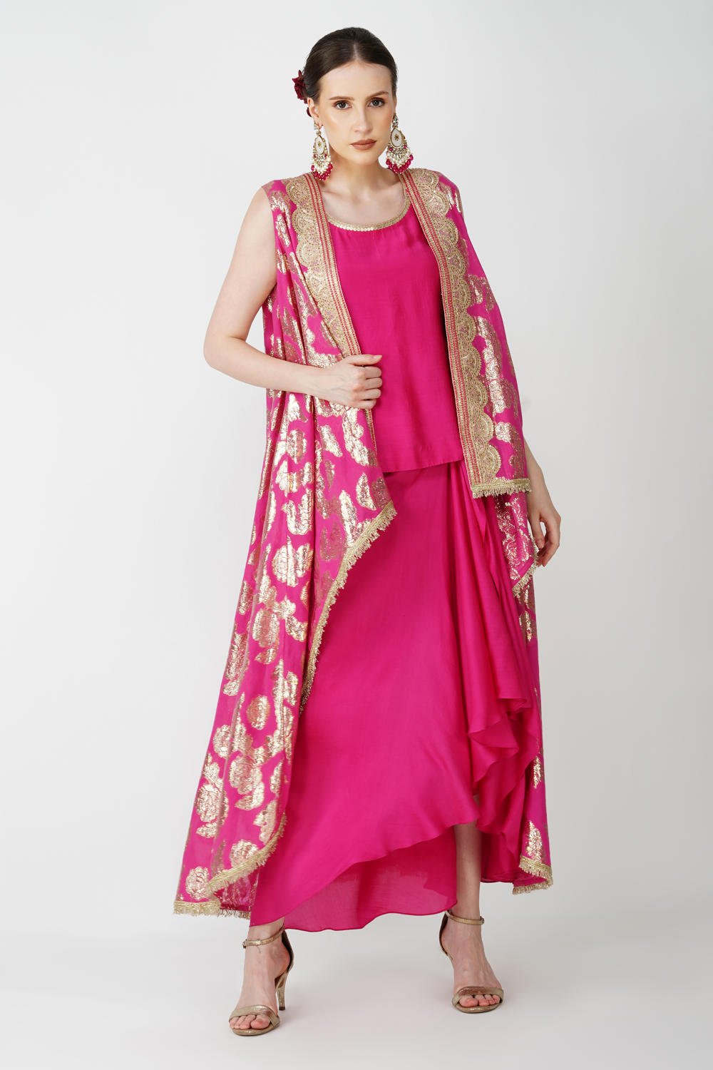 Regal Fuschia Cape Ensemble (Set of 3)