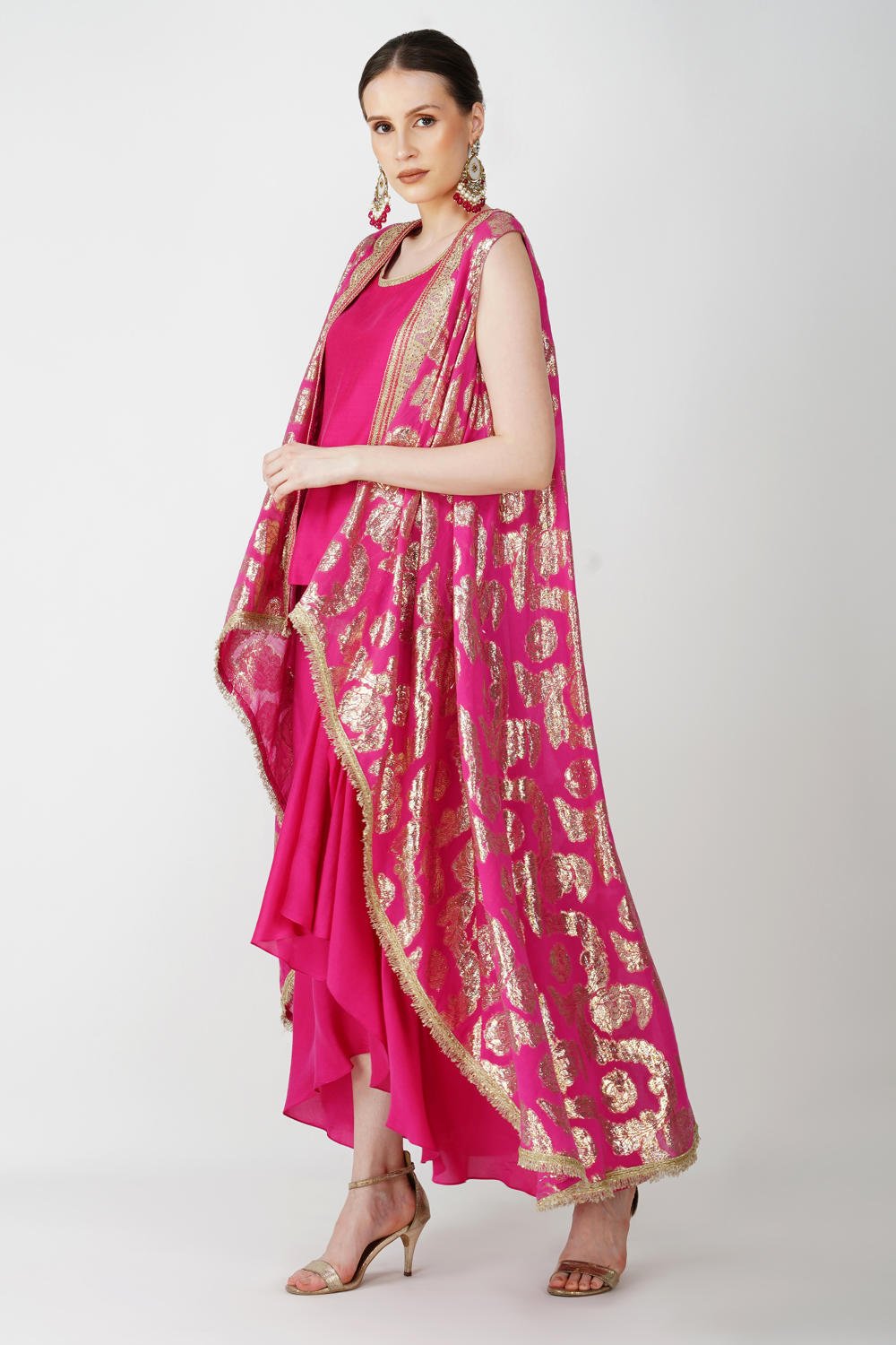 Regal Fuschia Cape Ensemble (Set of 3)