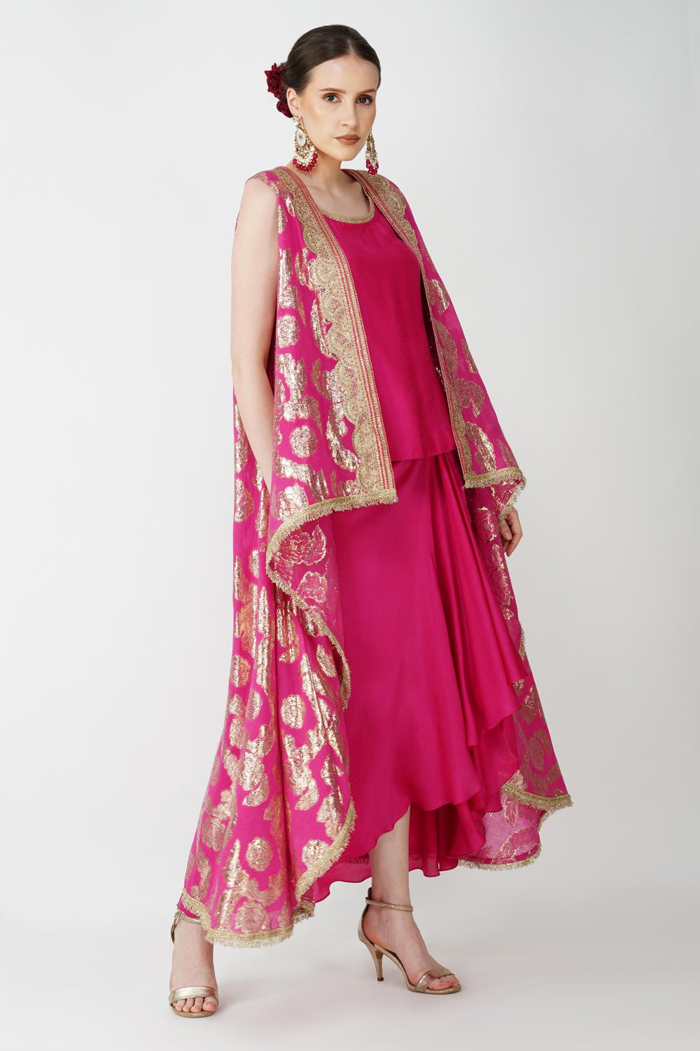 Regal Fuschia Cape Ensemble (Set of 3)
