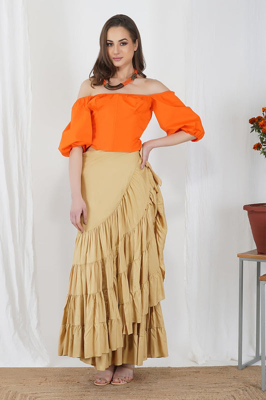 Balloon Sleeved Corset Top