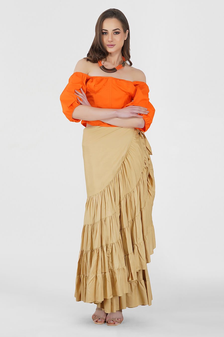 Balloon Sleeved Corset Top