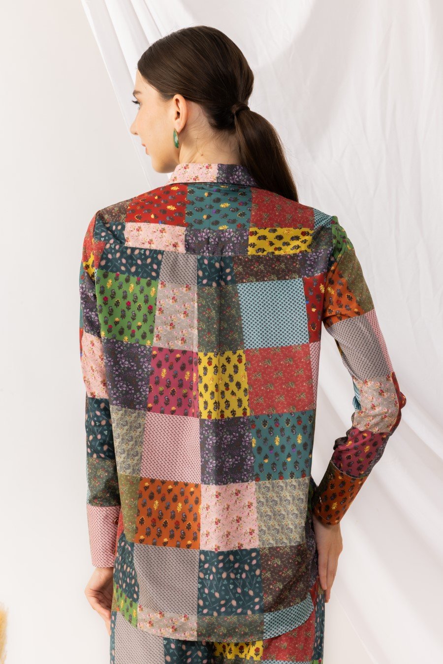 Bohemian Collar Style Front Button Shirt