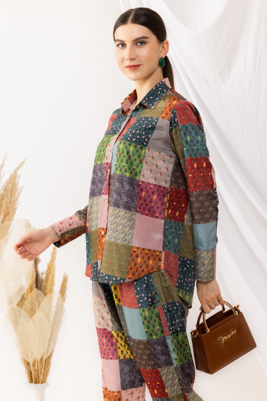 Bohemian Collar Style Front Button Shirt