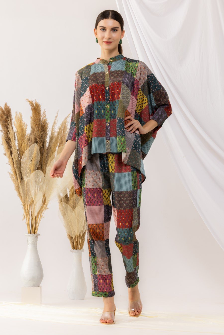 Bohemian Digital Printed Kaftaan Style Co-Ord Set