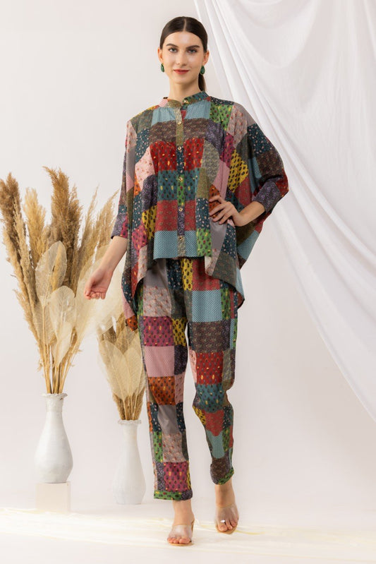Bohemian Digital Printed Kaftaan Style Co-Ord Set