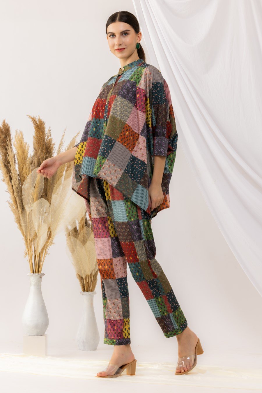 Bohemian Digital Printed Kaftaan Style Co-Ord Set