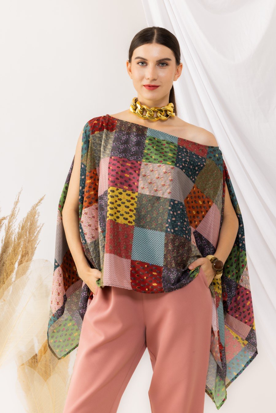 Bohemian Off - Shoulder Kaftaan Top