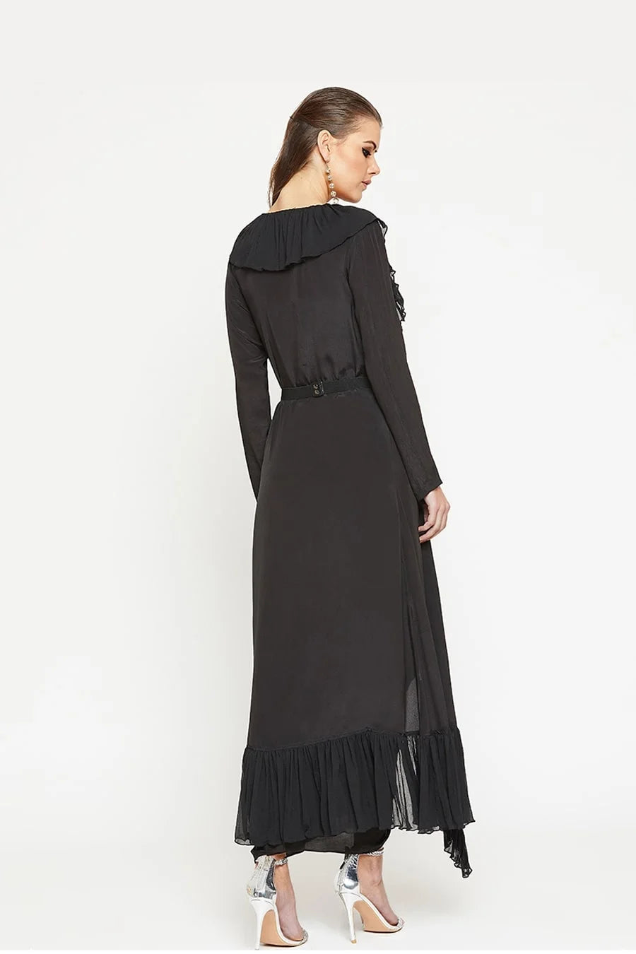 Black Shrug with Dhoti