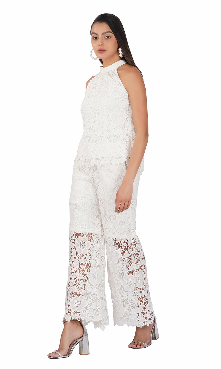 Boudair Lacey Halter Top