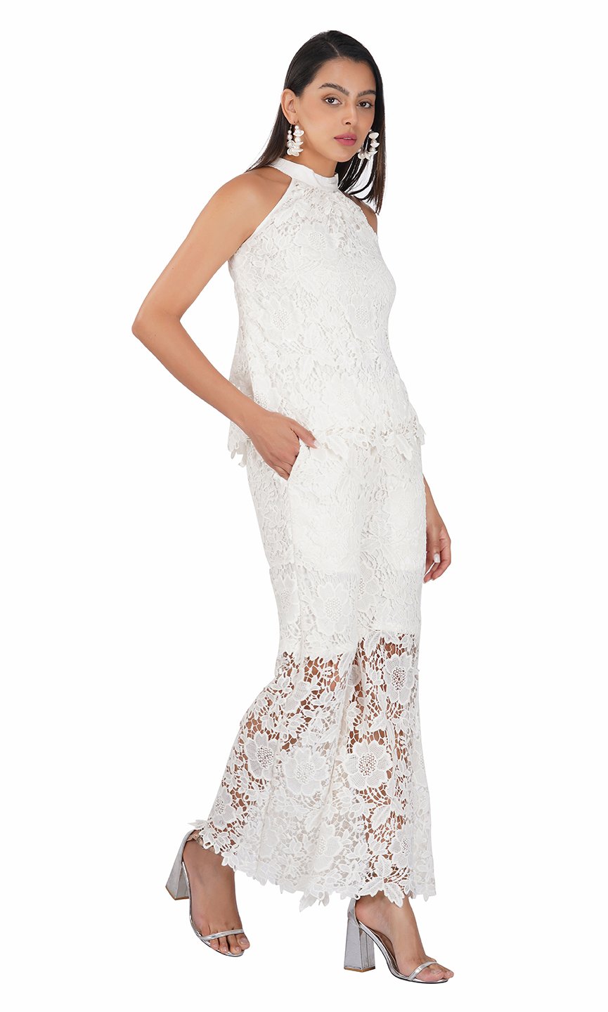 Boudair Lacey Halter Top