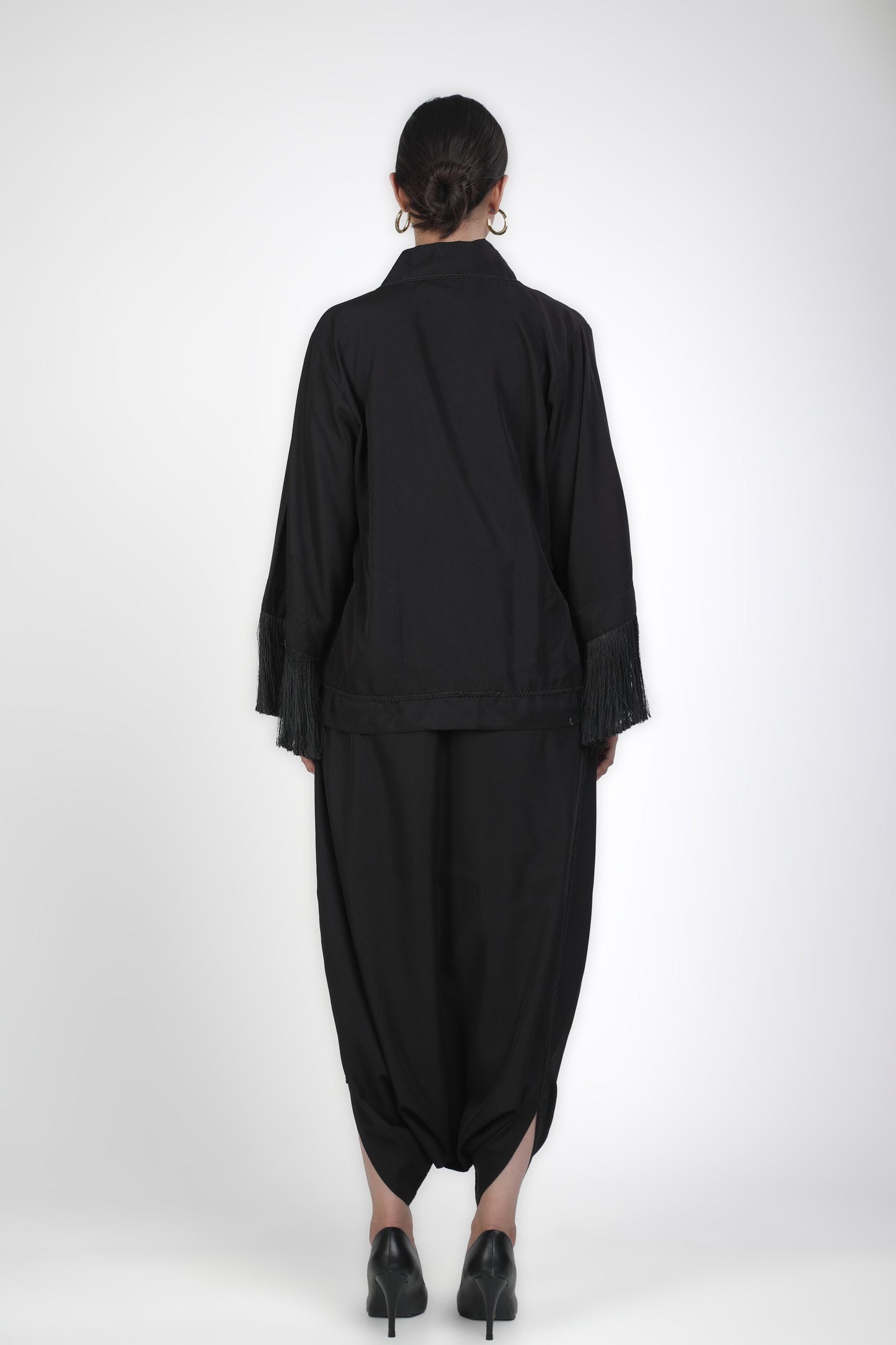 Bralette Shrug Parachute Pant Set