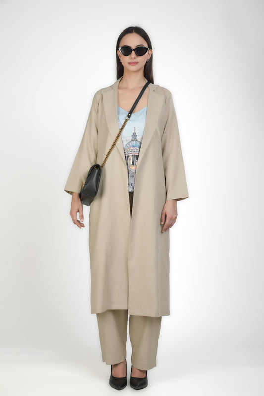 Cascade Cityscape Co-ord With Pastel Blue Spaghetti