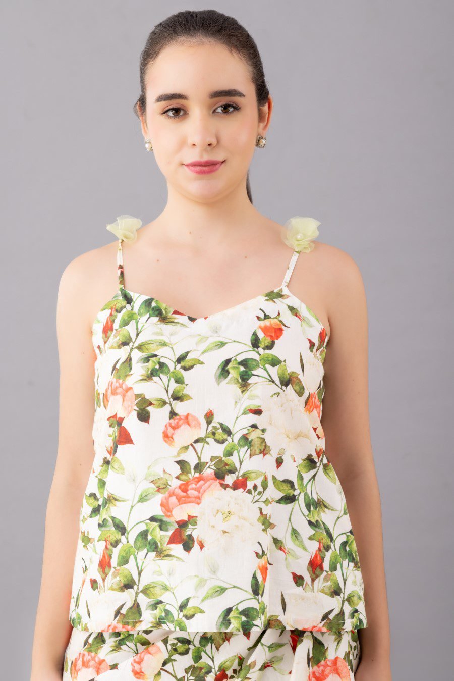 Cotton Printed Wrap Skirt Coord Set