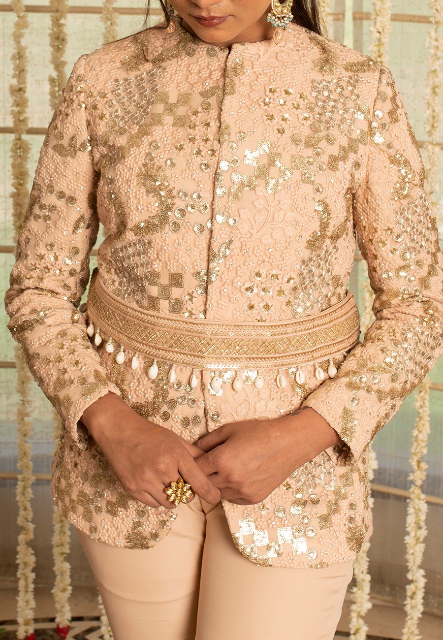 Kovet Embroidered Blazer Set