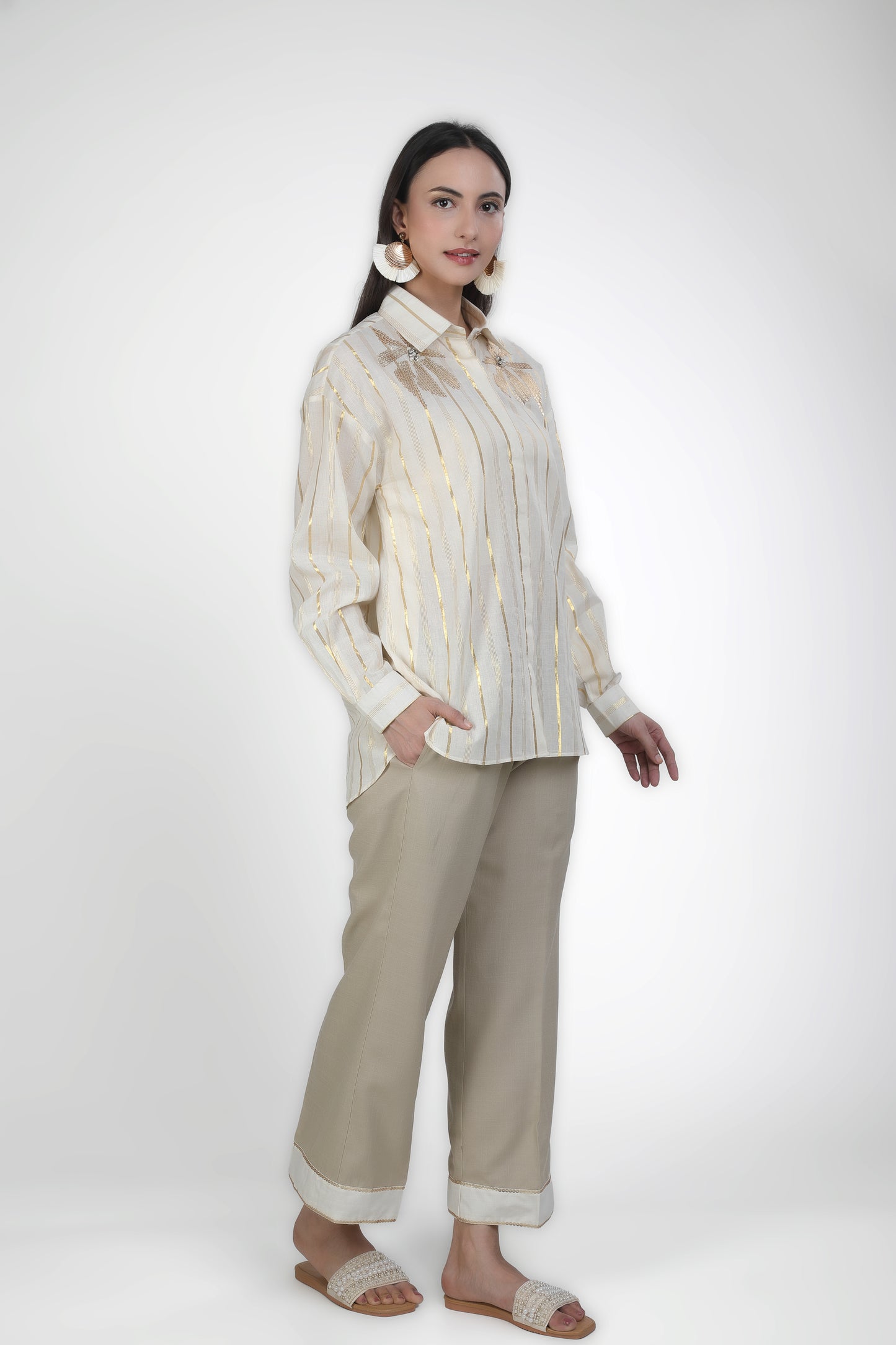 Glided Bloom Striped Set