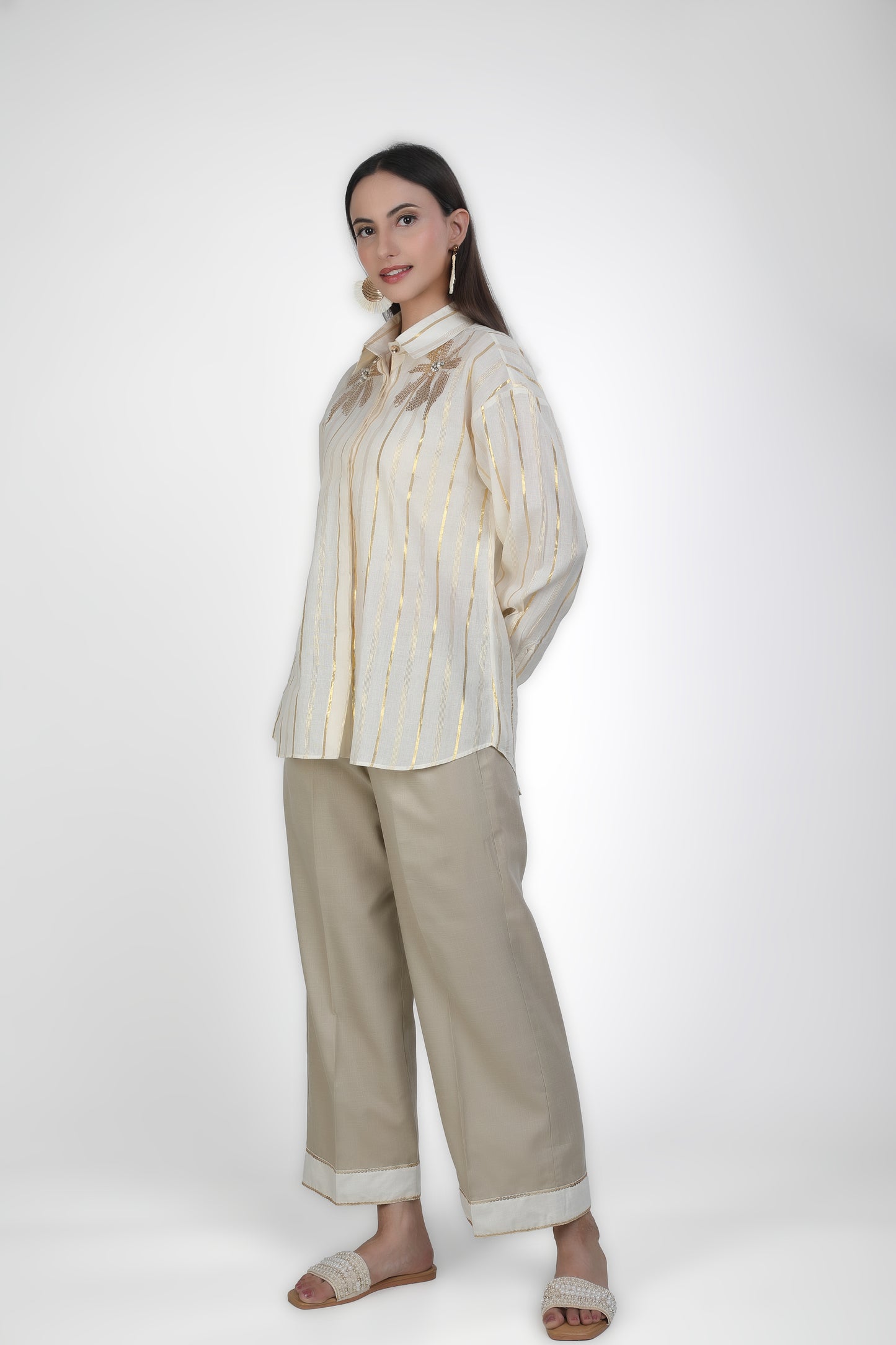 Glided Bloom Striped Set