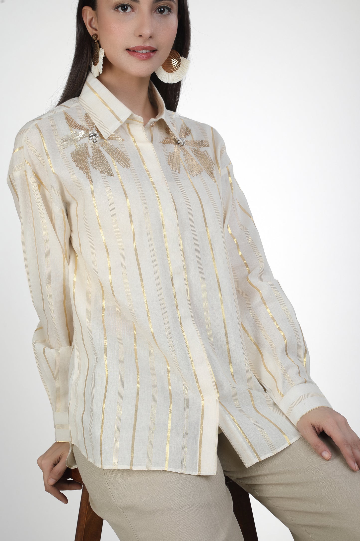 Glided Bloom Striped Set