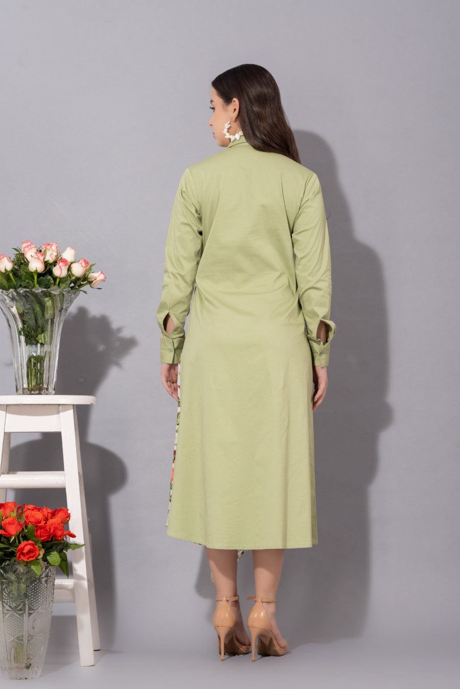 Green Asymmetrical Dress