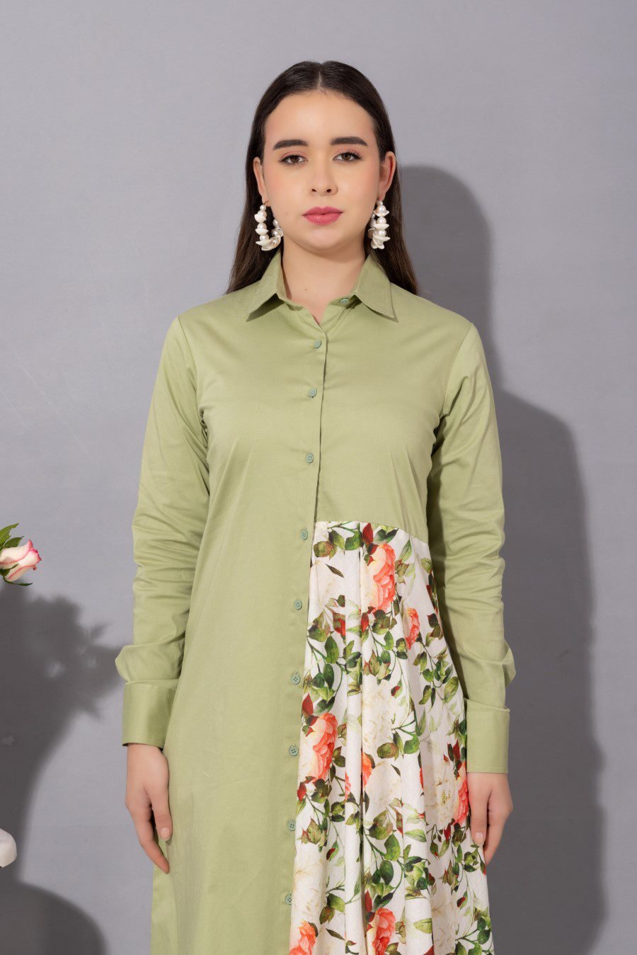 Green Asymmetrical Dress