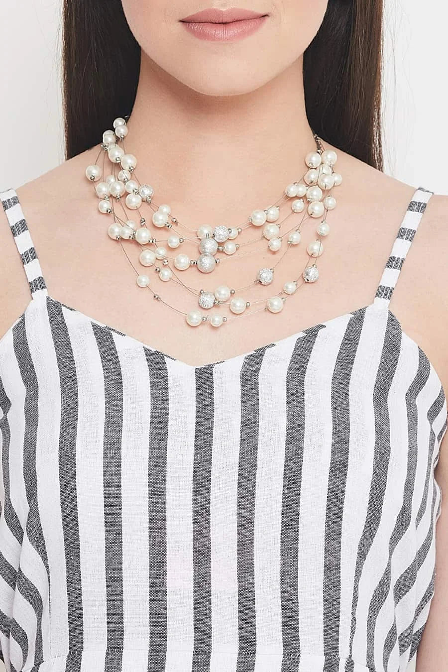 Grey And White Stripe Dress