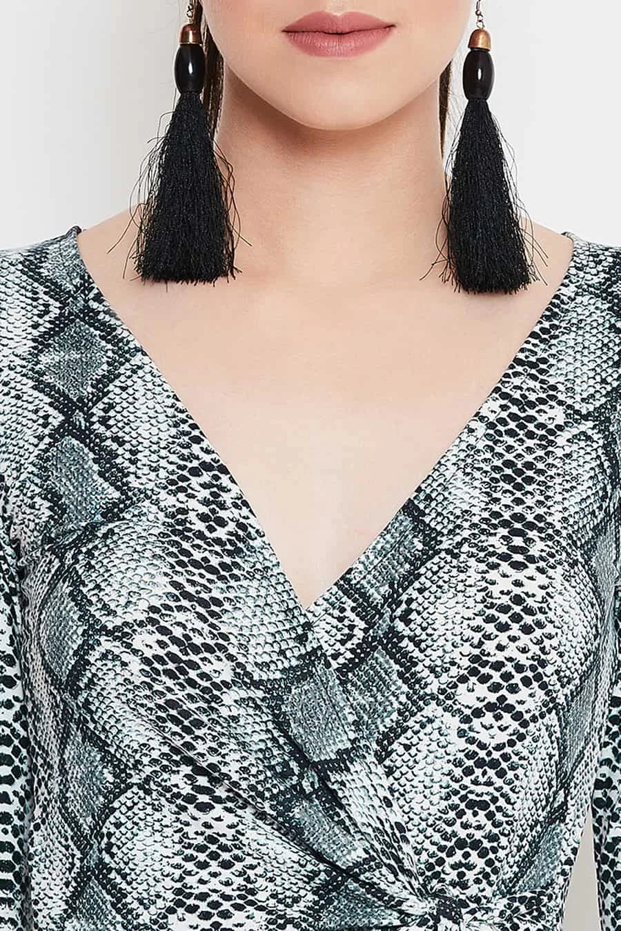 Grey Snake Print Dress
