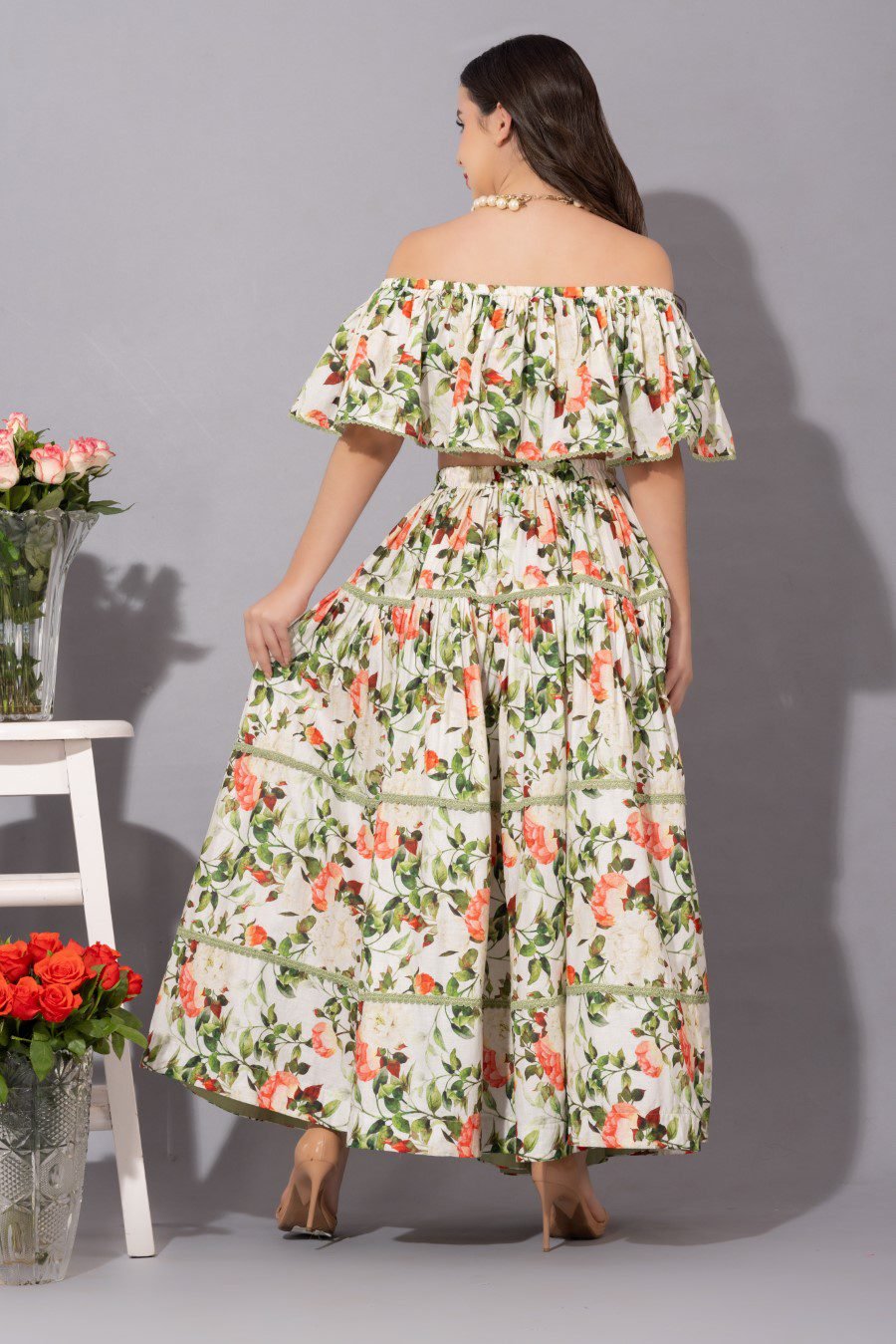 HAWIAN SKIRT CO-ORD SET(SET OF 2)